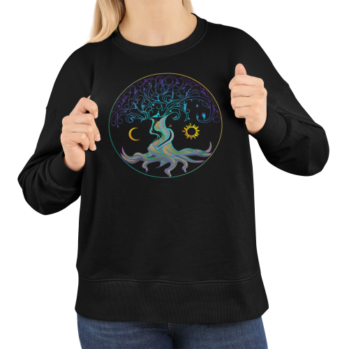 Bluza damska Drzewo Życia słońce i księżyc – Yin Yang Celestial 4