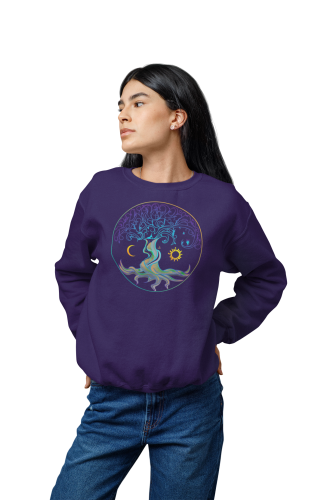 Bluza damska Drzewo Życia słońce i księżyc – Yin Yang Celestial 11