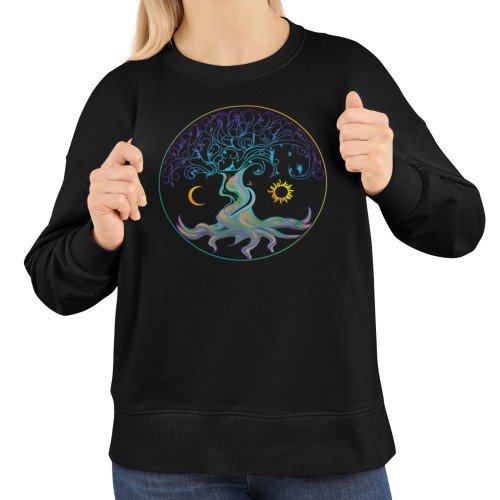 Bluza damska Drzewo Życia słońce i księżyc – Yin Yang Celestial