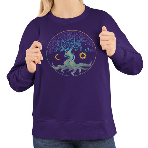 Bluza damska Drzewo Życia słońce i księżyc – Yin Yang Celestial 7