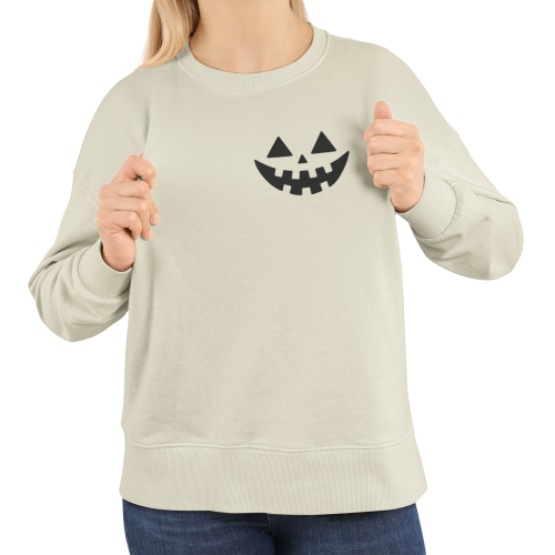 Bluza damska Halloween Jack O’Lantern – minimalistyczna dynia z nadrukiem 4