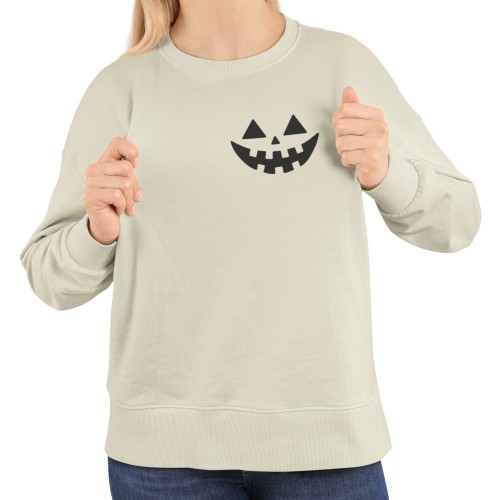 Bluza damska Halloween Jack O’Lantern – minimalistyczna dynia z nadrukiem