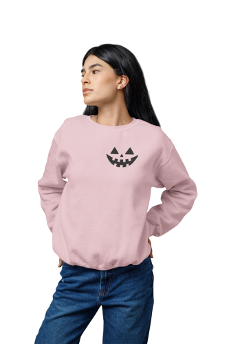 Bluza damska Halloween Jack O’Lantern – minimalistyczna dynia z nadrukiem 11