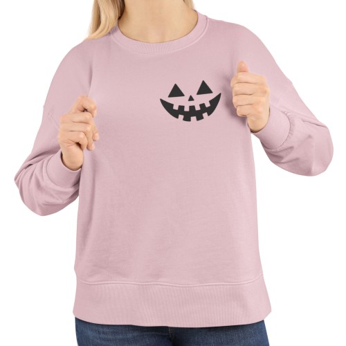 Bluza damska Halloween Jack O’Lantern – minimalistyczna dynia z nadrukiem 7