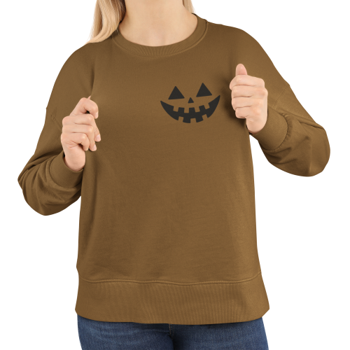 Bluza damska Halloween Jack O’Lantern – minimalistyczna dynia z nadrukiem 16