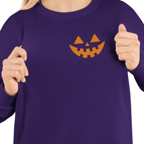 Bluza damska na Halloween Pumpkin Face – dynia Jack O’Lantern minimalistyczna 2