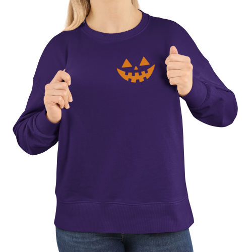 Bluza damska na Halloween Pumpkin Face – dynia Jack O’Lantern minimalistyczna