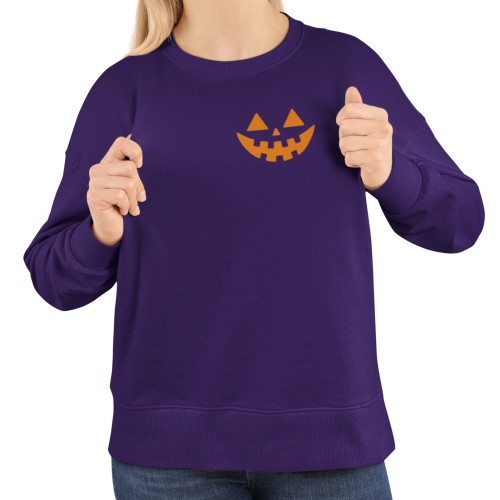 Bluza damska na Halloween Pumpkin Face – dynia Jack O’Lantern minimalistyczna 6