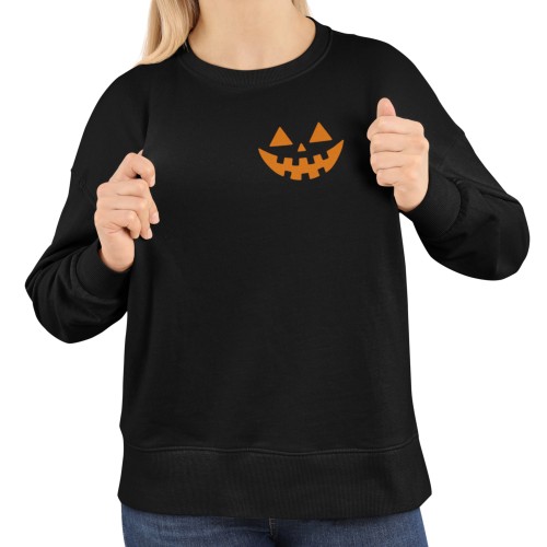 Bluza damska na Halloween Pumpkin Face – dynia Jack O’Lantern minimalistyczna 10