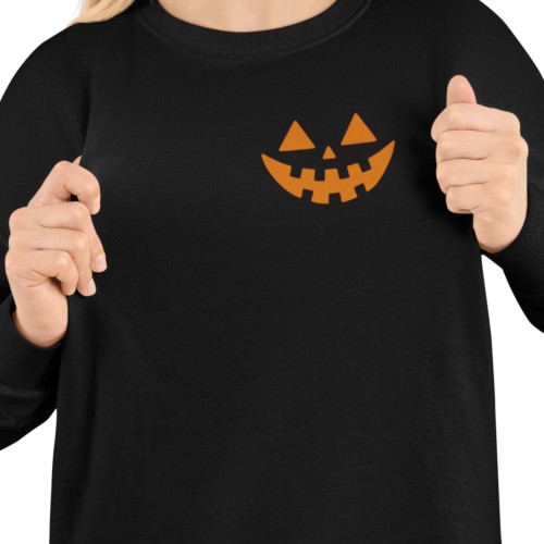 Bluza damska na Halloween Pumpkin Face – dynia Jack O’Lantern minimalistyczna 11