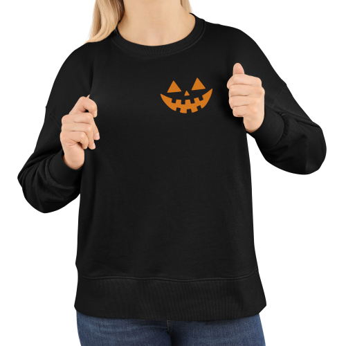 Bluza damska na Halloween Pumpkin Face – dynia Jack O’Lantern minimalistyczna 12