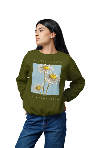 Bluza damska ze stokrotkami See The Beauty – kwiatowa z nadrukiem 4