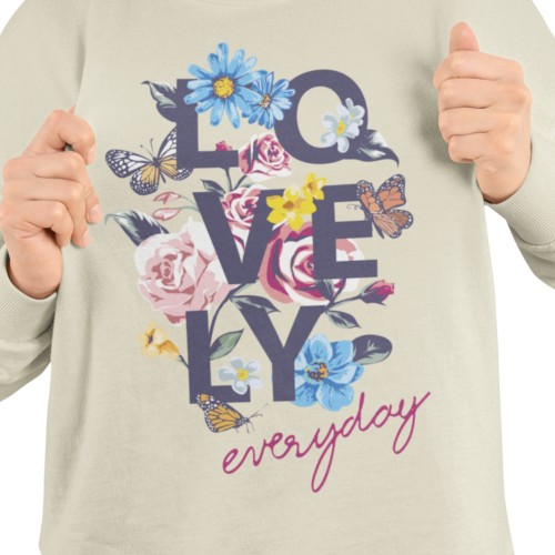 Bluza damska w kwiaty i motyle Lovely Everyday – Floral z nadrukiem 2