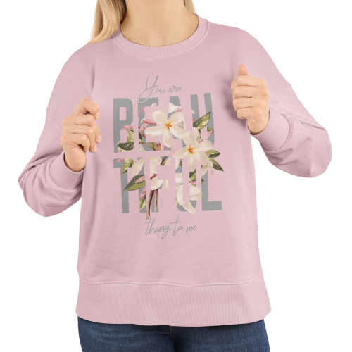 Bluza damska z kwiatami You Are Beautiful – romantyczna Floral z nadrukiem 6