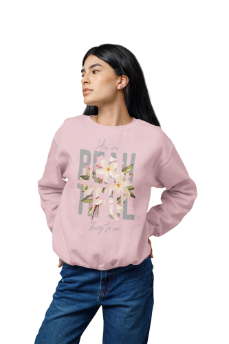 Bluza damska z kwiatami You Are Beautiful – romantyczna Floral z nadrukiem 3