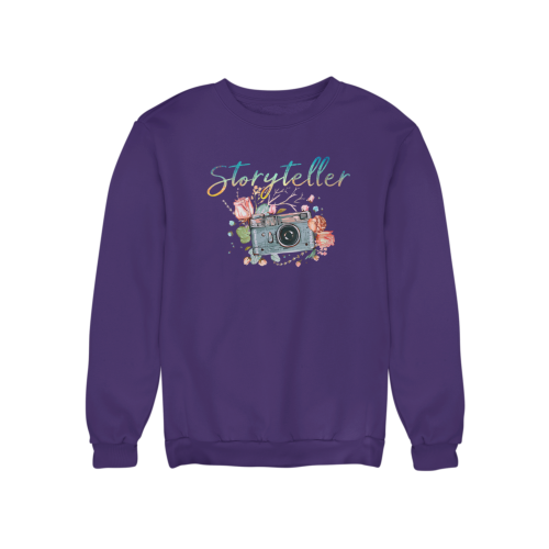 Bluza damska dla fotografki Storyteller – aparat fotograficzny i kwiaty 12