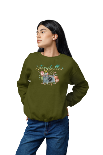 Bluza damska dla fotografki Storyteller – aparat fotograficzny i kwiaty 16