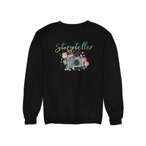 Bluza damska dla fotografki Storyteller – aparat fotograficzny i kwiaty 5