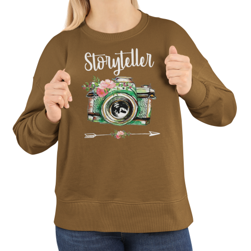 Bluza damska fotograf Storyteller – aparat z kwiatami prezent dla fotografki 4