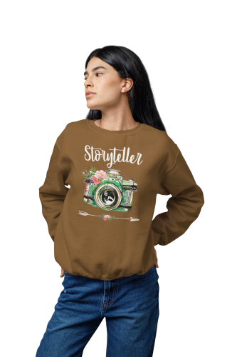 Bluza damska fotograf Storyteller – aparat z kwiatami prezent dla fotografki 6