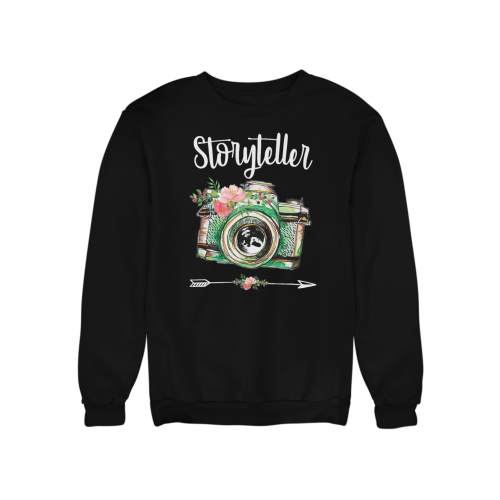 Bluza damska fotograf Storyteller – aparat z kwiatami prezent dla fotografki 9