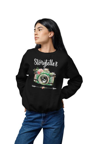 Bluza damska fotograf Storyteller – aparat z kwiatami prezent dla fotografki 10