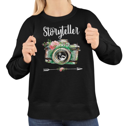 Bluza damska fotograf Storyteller – aparat z kwiatami prezent dla fotografki 7
