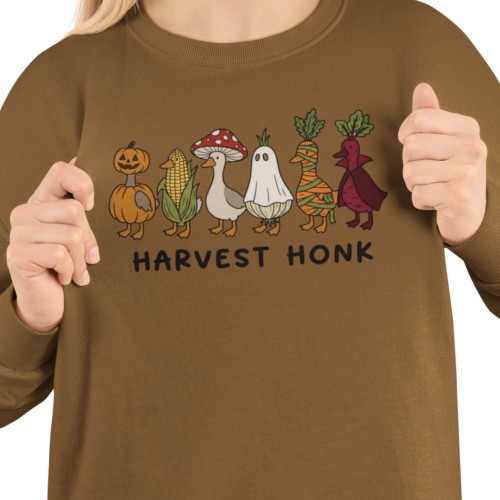 Bluza damska z gęsiami Harvest Honk – jesień Halloween śmieszna 2