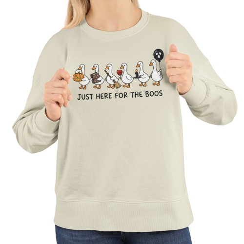 Bluza damska Halloween Just Here for the Boos – śmieszne gęsi