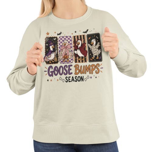 Bluza damska Goose Bumps Season – gęsi Halloween śmieszna
