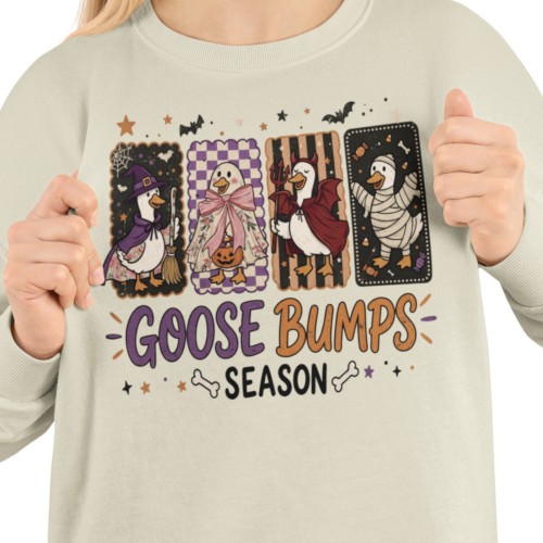 Bluza damska Goose Bumps Season – gęsi Halloween śmieszna 2