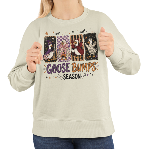 Bluza damska Goose Bumps Season – gęsi Halloween śmieszna 5
