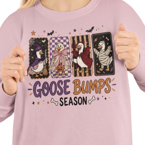 Bluza damska Goose Bumps Season – gęsi Halloween śmieszna 8