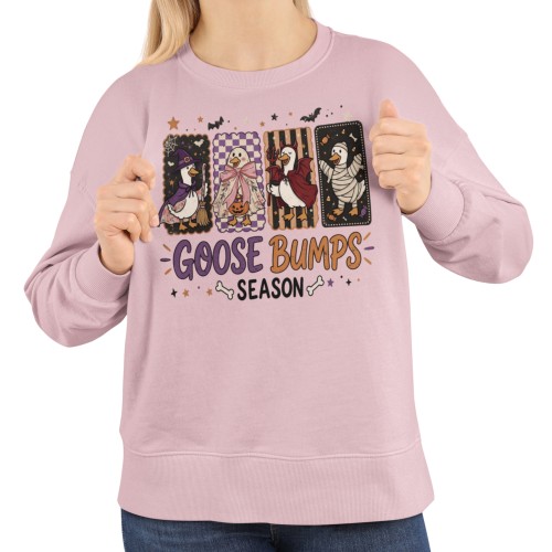 Bluza damska Goose Bumps Season – gęsi Halloween śmieszna 7