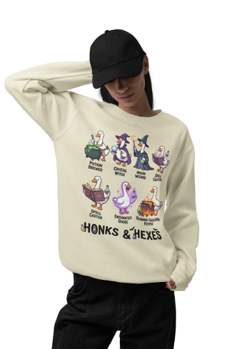 Bluza damska Honks & Hexes – magiczne gęsi czarownice Halloween 4