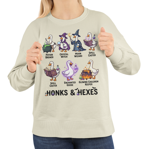 Bluza damska Honks & Hexes – magiczne gęsi czarownice Halloween 6