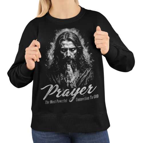 Damska bluza religijna Prayer z modlącym się Jezusem Chrystusem 3