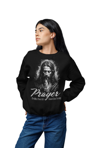 Damska bluza religijna Prayer z modlącym się Jezusem Chrystusem 5