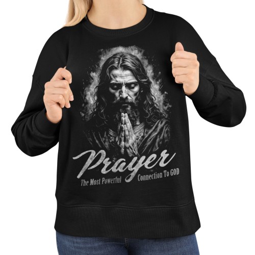Damska bluza religijna Prayer z modlącym się Jezusem Chrystusem