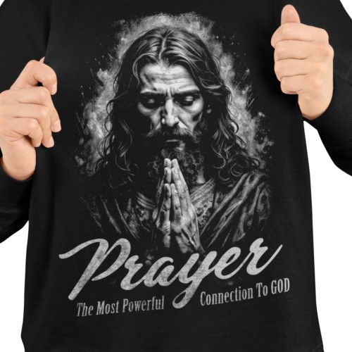 Damska bluza religijna Prayer z modlącym się Jezusem Chrystusem 2