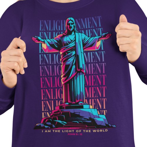 Damska bluza chrześcijańska Jezus – Light of the World John 8:12 2