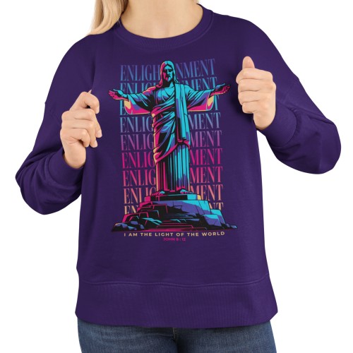 Damska bluza chrześcijańska Jezus – Light of the World John 8:12 1