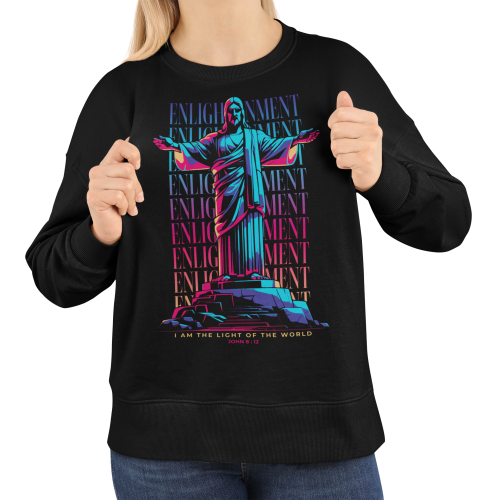 Damska bluza chrześcijańska Jezus – Light of the World John 8:12 9