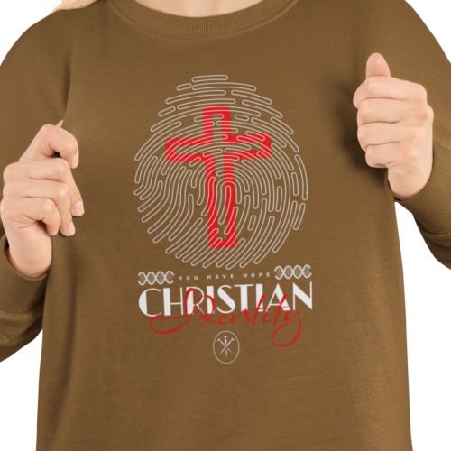 Damska bluza chrześcijańska Christian Identity – krzyż i odcisk palca 2
