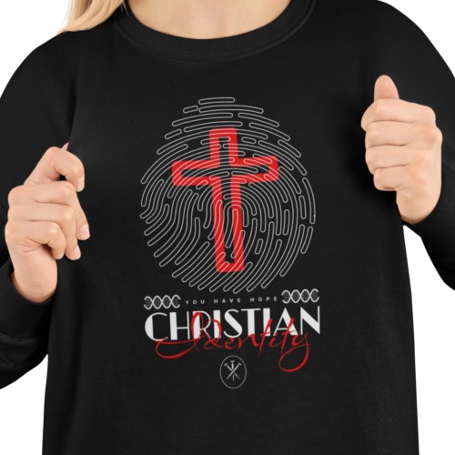 Damska bluza chrześcijańska Christian Identity – krzyż i odcisk palca 14