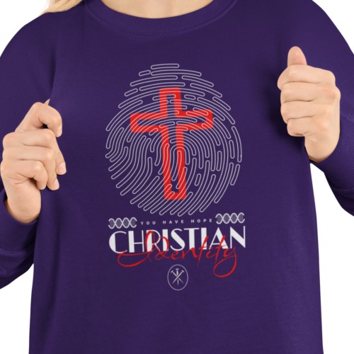 Damska bluza chrześcijańska Christian Identity – krzyż i odcisk palca 20