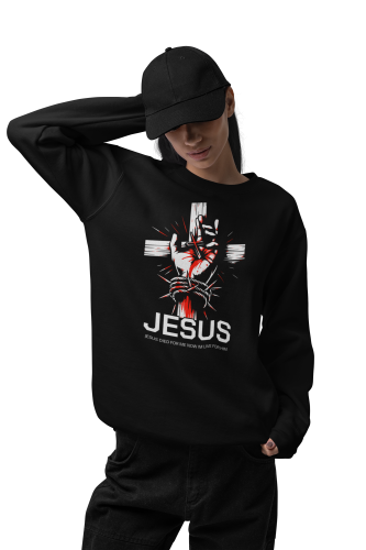 Damska bluza chrześcijańska Jesus Died For Me – krzyż i korona cierniowa 6