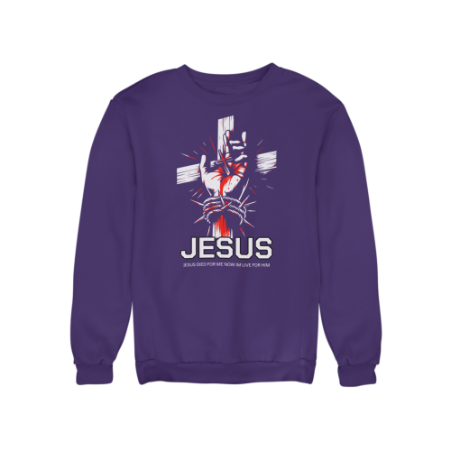 Damska bluza chrześcijańska Jesus Died For Me – krzyż i korona cierniowa 10