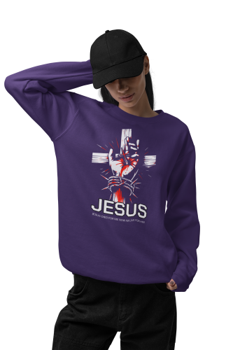 Damska bluza chrześcijańska Jesus Died For Me – krzyż i korona cierniowa 11