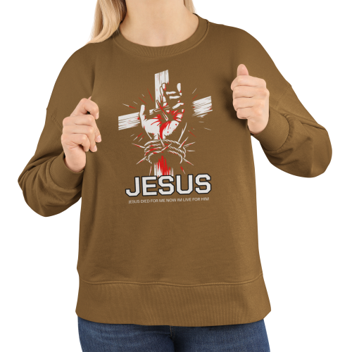 Damska bluza chrześcijańska Jesus Died For Me – krzyż i korona cierniowa 15